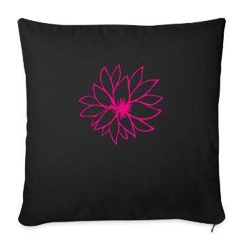Flower Flower Plant - Sofa pillowcase 17,3'' x 17,3'' (45 x 45 cm) - black - Front