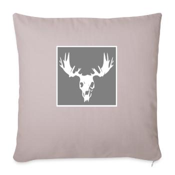 Saké d’orignal - Housse de coussin décorative 45 x 45 cm - taupe clair - Devant