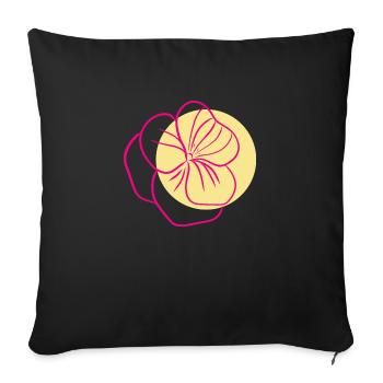 Flower Flower Plant - Sofa pillowcase 17,3'' x 17,3'' (45 x 45 cm) - black - Front