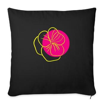 Flower Flower Plant - Sofa pillowcase 17,3'' x 17,3'' (45 x 45 cm) - black - Front