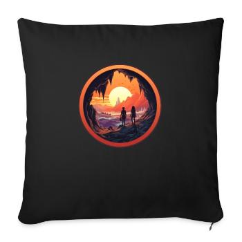 Magical journey - Sofa pillowcase 17,3'' x 17,3'' (45 x 45 cm) - black - Front