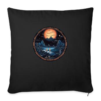 Voyage magique - Housse de coussin décorative 45 x 45 cm - noir - Devant