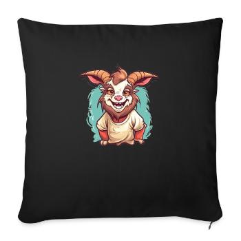 La chèvre la plus mignonne du sud - Housse de coussin décorative 45 x 45 cm - noir - Devant