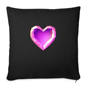 Wedding, Mother's Day, Love, Valentine's Day, Engagement - Sofa pillowcase 17,3'' x 17,3'' (45 x 45 cm) - black - Front