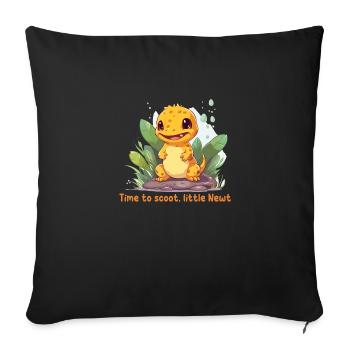 Time to scoot, little Newt - Housse de coussin décorative 45 x 45 cm - noir - Devant