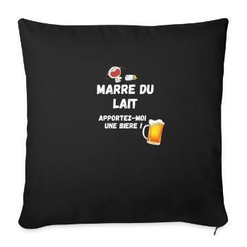 MARRE DU LAIT APPORTEZ MOI UNE BIERRE - Housse de coussin décorative 45 x 45 cm - noir - Devant