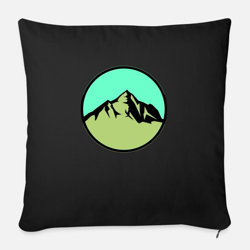 berge - Sofakissenbezug 45 x 45 cm - Schwarz