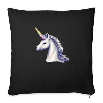 Unicorn Girl Unicorns Mythical Animal Unicorn - Sofa pillowcase 17,3'' x 17,3'' (45 x 45 cm) - black - Front