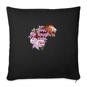 live laugh ride repeat - Sofa pillowcase 17,3'' x 17,3'' (45 x 45 cm) - black - Front