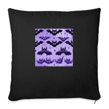 Comic Bats - Sofa pillowcase 17,3'' x 17,3'' (45 x 45 cm) - black - Front