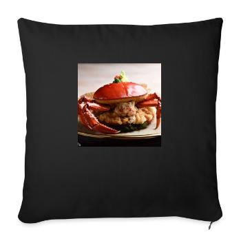 un citoyen à l’ de crabe - Housse de coussin décorative 45 x 45 cm - noir - Devant