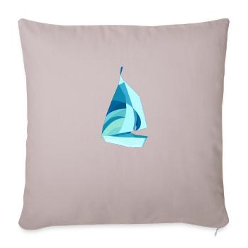 Abstract sailboat - summery design - Sofa pillowcase 17,3'' x 17,3'' (45 x 45 cm) - light taupe - Front