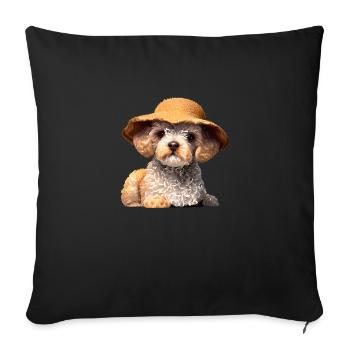 Puppy Poodle Dog Love Poodle Puppy Dog Owner - Sofa pillowcase 17,3'' x 17,3'' (45 x 45 cm) - black - Front