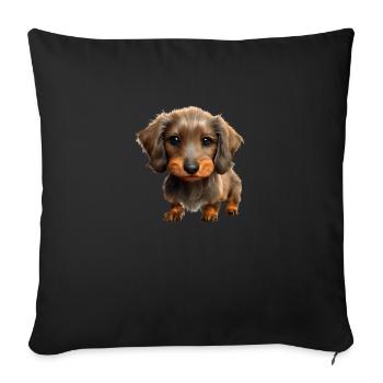 Dachshund Dog Dog Owner Dachshund Puppy Dogs - Sofa pillowcase 17,3'' x 17,3'' (45 x 45 cm) - black - Front
