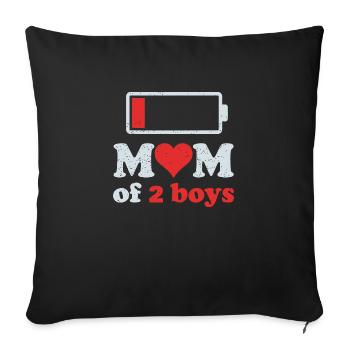 Mom of 2 Boys from Son to Mom Quote Mothers Day - Housse de coussin décorative 45 x 45 cm - noir - Devant