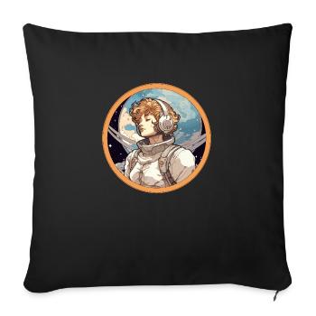 Astro Beauty 2 - Sofakissenbezug 45 x 45 cm - Schwarz - Vorne