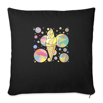 Eis - Sofakissenbezug 45 x 45 cm - Schwarz - Vorne