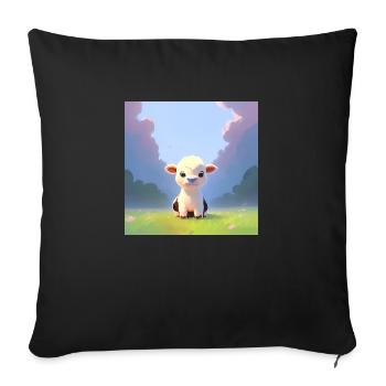 BABY COW - Sofa pillowcase 17,3'' x 17,3'' (45 x 45 cm) - black - Front