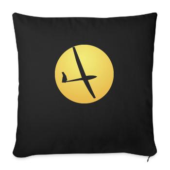 Planeur - Housse de coussin décorative 45 x 45 cm - noir - Devant