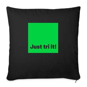 just tri it green - Sofakissenbezug 45 x 45 cm - Schwarz - Vorne