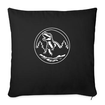 Dino Dinosaur Dinosaurs Paleontology - Sofa pillowcase 17,3'' x 17,3'' (45 x 45 cm) - black - Front