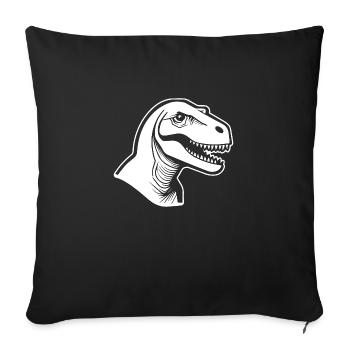 Dino Dinosaur Dinosaurs Paleontology - Sofa pillowcase 17,3'' x 17,3'' (45 x 45 cm) - black - Front