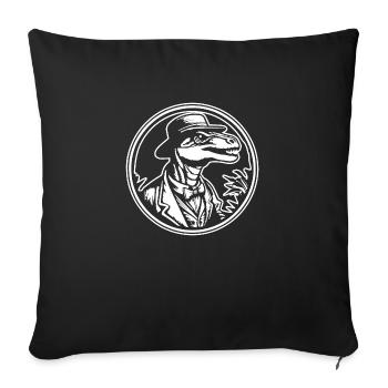Dino Dinosaur Dinosaurs Paleontology - Sofa pillowcase 17,3'' x 17,3'' (45 x 45 cm) - black - Front