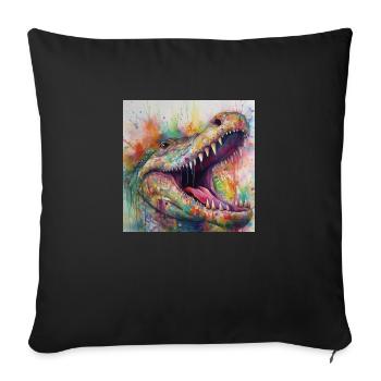 Modern & Colourful Crocodile Wall Art by Bodhi - Sofa pillowcase 17,3'' x 17,3'' (45 x 45 cm) - black - Front