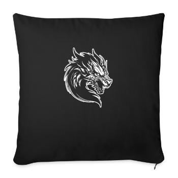Dragon Dragon Fantasy Mythologie - Housse de coussin décorative 45 x 45 cm - noir - Devant