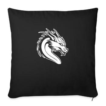 Dragon Dragon Fantasy Mythologie - Housse de coussin décorative 45 x 45 cm - noir - Devant