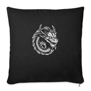 Dragon Dragon Fantasy Mythologie - Housse de coussin décorative 45 x 45 cm - noir - Devant