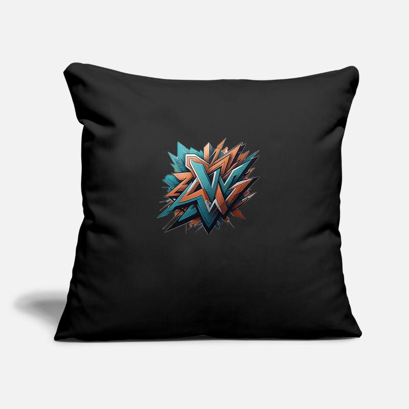 Conception de graffitis Housse de coussin décorative 45 x 45 cm