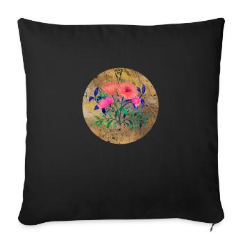 Blooming hope - Sofa pillowcase 17,3'' x 17,3'' (45 x 45 cm) - black - Front