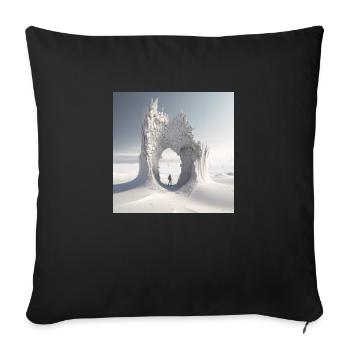 Percée dans le désert - Housse de coussin décorative 45 x 45 cm - noir - Devant