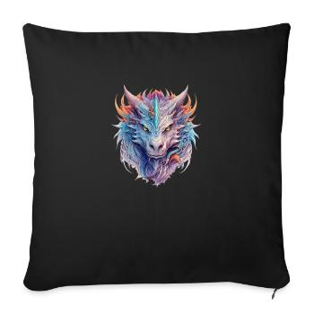 Dragon Face - Sofakissenbezug 45 x 45 cm - Schwarz - Vorne