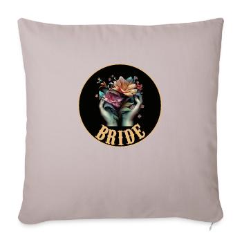 BRITE,T-Shirt - Sofakissenbezug 45 x 45 cm - helles Taupe - Vorne