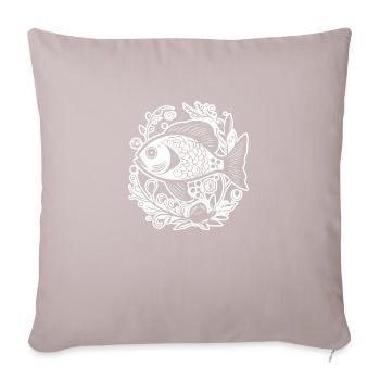 Pêche au poisson Pêche en mer - Housse de coussin décorative 45 x 45 cm - taupe clair - Devant
