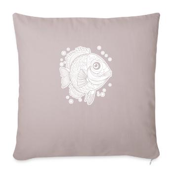 Pêche au poisson Pêche en mer - Housse de coussin décorative 45 x 45 cm - taupe clair - Devant