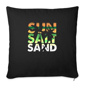 Summer surf croatia beach paradise hrvatska party - Sofa pillowcase 17,3'' x 17,3'' (45 x 45 cm) - black - Front