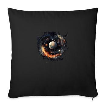 Universe - Sofa pillowcase 17,3'' x 17,3'' (45 x 45 cm) - black - Front