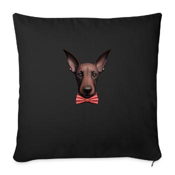 Doberman Chien Doberman Dresseur Doberman Chiot Doberman - Housse de coussin décorative 45 x 45 cm - noir - Devant