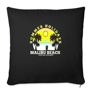 Summer surf croatia beach paradise party vibes Usa - Sofa pillowcase 17,3'' x 17,3'' (45 x 45 cm) - black - Front