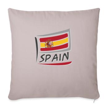 Drapeau de l’Espagne - Housse de coussin décorative 45 x 45 cm - taupe clair - Devant