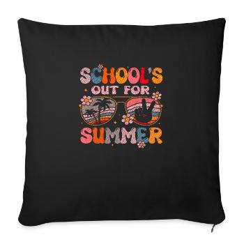 Remise des diplômes de la classe 2024 Fête de remise des diplômes du lycée - Housse de coussin décorative 45 x 45 cm - noir - Devant