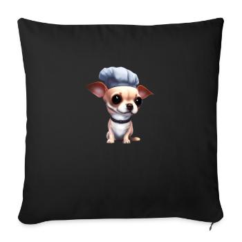 Chihuahua Dog Restaurateur Chihuahua Puppy Dogs - Sofa pillowcase 17,3'' x 17,3'' (45 x 45 cm) - black - Front