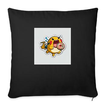 The electric donut lover - Sofa pillowcase 17,3'' x 17,3'' (45 x 45 cm) - black - Front