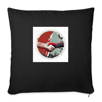 Solidarité dans l’unité - Housse de coussin décorative 45 x 45 cm - noir - Devant