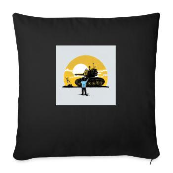 Skybound Tank Warrior - Housse de coussin décorative 45 x 45 cm - noir - Devant