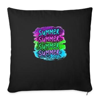 Summer surf croatia beach paradise party vibes Usa - Sofa pillowcase 17,3'' x 17,3'' (45 x 45 cm) - black - Front