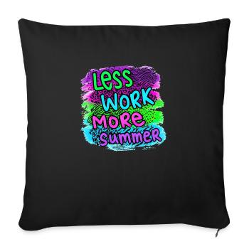 Été surf croatie plage paradis ambiance de fête États-Unis - Housse de coussin décorative 45 x 45 cm - noir - Devant